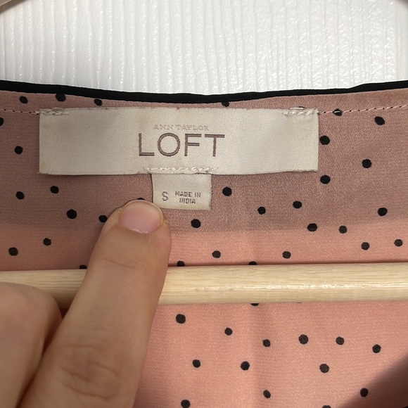 LOFT polka dot Peter Pan collared blouse - Picture 2 of 9